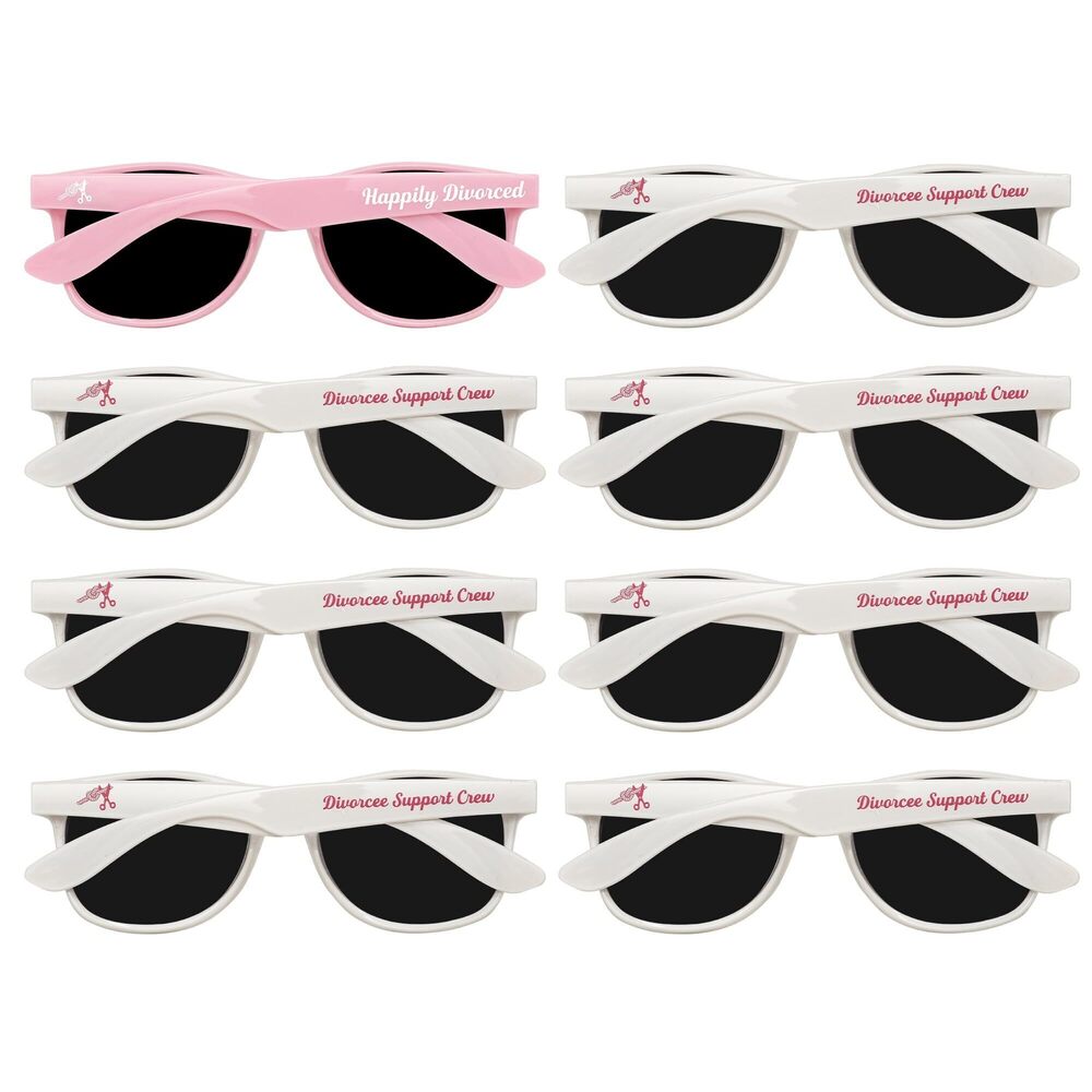 7549 Sunglasses Set – 1 7 Divorce Support Crew Party Sunglasses 8 Pack –